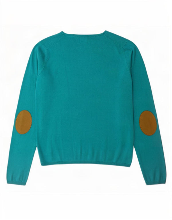 Massimo Dutti Dame Oversized V-hals sweater UK 10 Small Blue