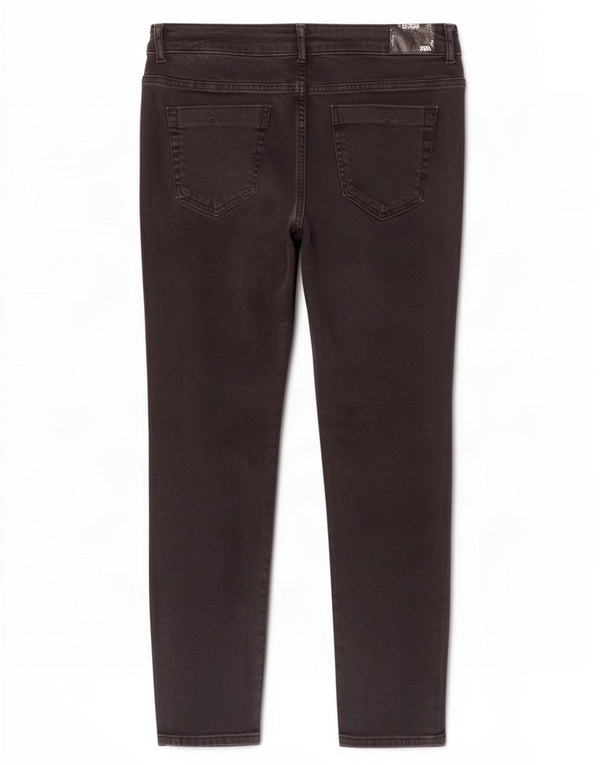 Zara Dame Slim Cropped Jeans EU 44 XL W34 L24 Sort
