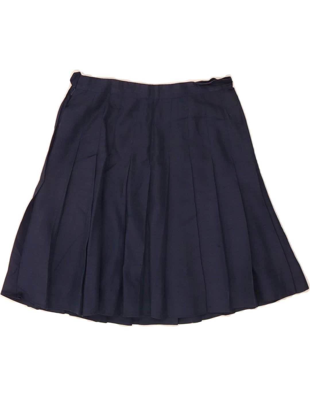 VINTAGE Womens Pleated Skirt W24 XS Navy Blue Vintage Vintage and Second-Hand Vintage from Messina Hembry 