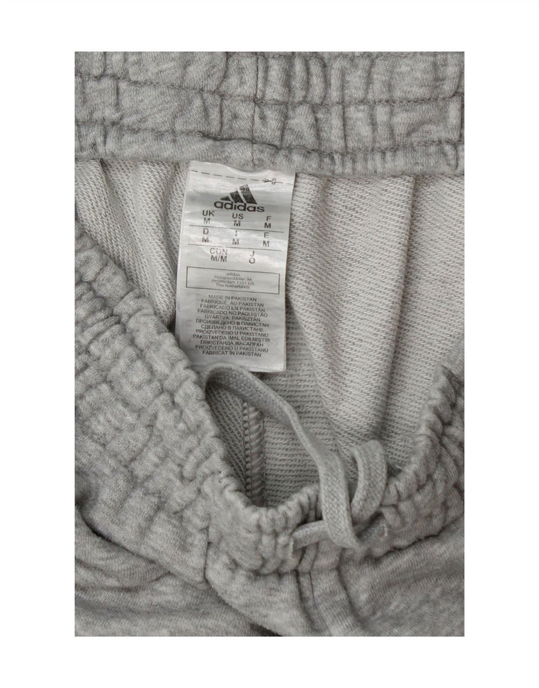 ADIDAS Mens Graphic Tracksuit Trousers Joggers Medium  Grey Flecked Cotton
