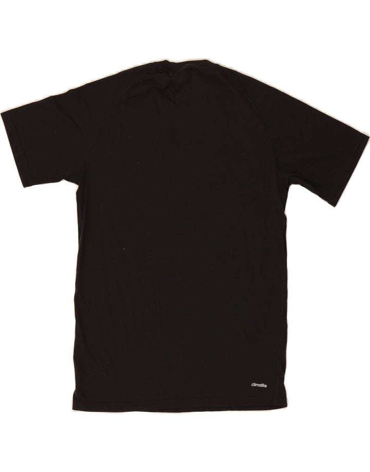 ADIDAS Mens T-Shirt Top Medium Black Polyester Vintage Adidas and Second-Hand Adidas from Messina Hembry 