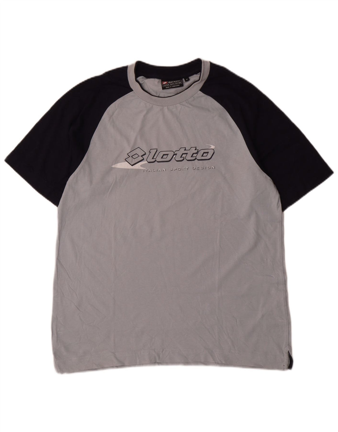 Lotto Herre grafisk T-shirt Top Mellemgrå Colourblock Bomuld
