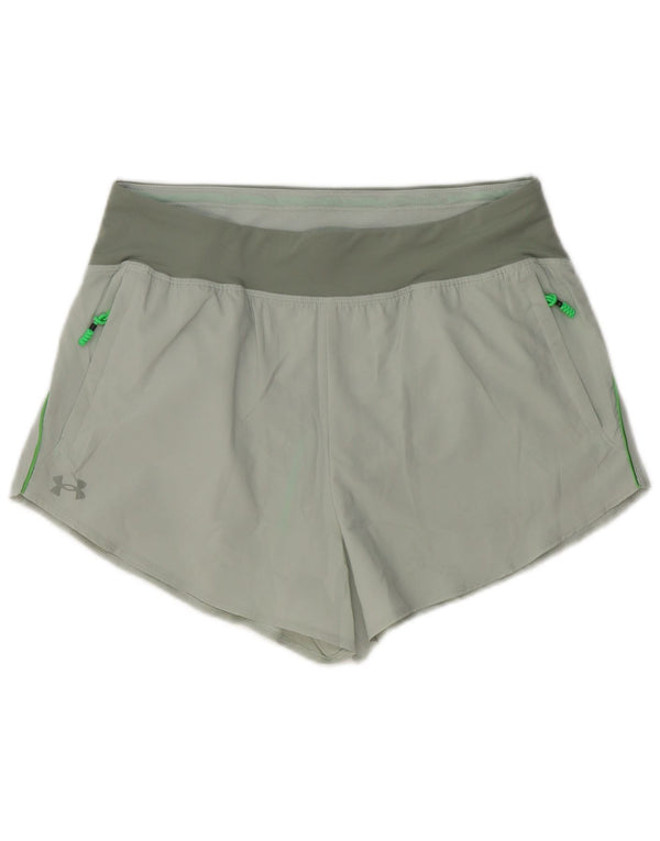 Under Armour Dame Sports Shorts UK 14 Large Grå Colourblock Polyester