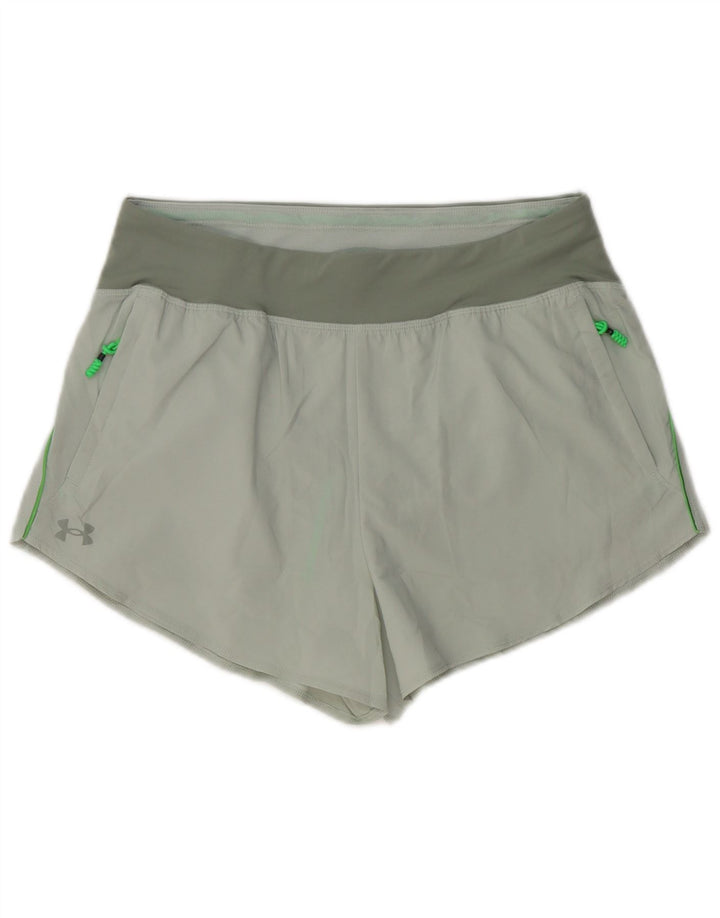 Under Armour Dame Sports Shorts UK 14 Large Grå Colourblock Polyester