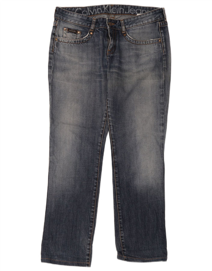 Calvin Klein Straight Jeans til mænd W31 L34 Blå Bomuld