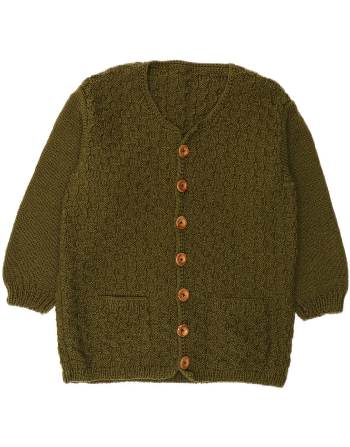Vintage dame cardigan sweater UK 14 Large Khaki