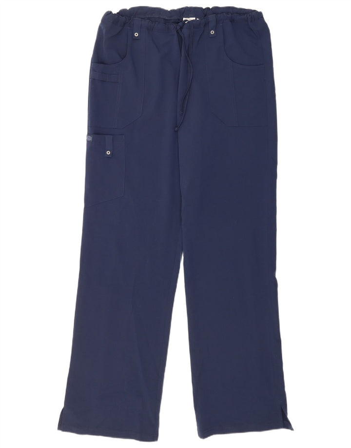 Dickies Dame Straight Cargo Bukser Large W34 L33 Navy Blue Polyester