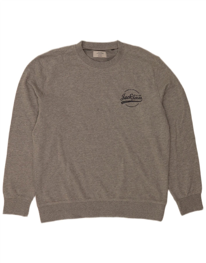 Jack & Jones Herre Sweatshirt Jumper XL Grå Bomuld