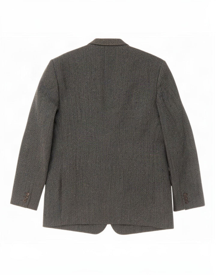 Harris Tweed Herre 2 Button Blazer Jacket IT 54 2XL Grøn sildeben
