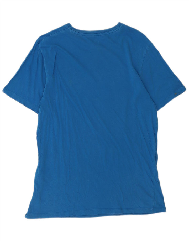 Jack & Jones Herre grafisk T-shirt Top Stor Blå Bomuld