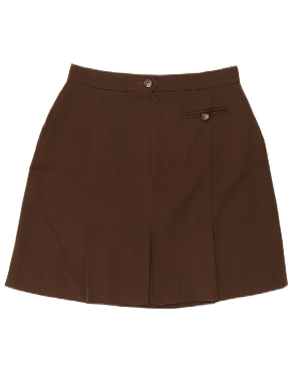 Ny Penny Womens High Waist A-Line nederdel UK 14 Large W29 Brown Polyester