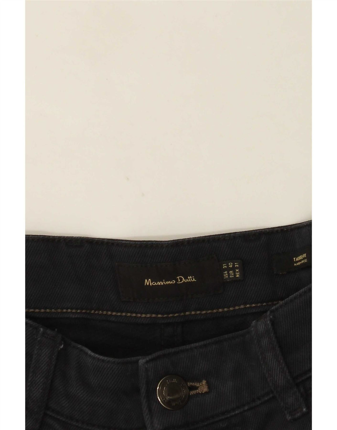 Massimo Dutti Herre Tapered Jeans EU 40 Medium W31 L26 Navy Blue