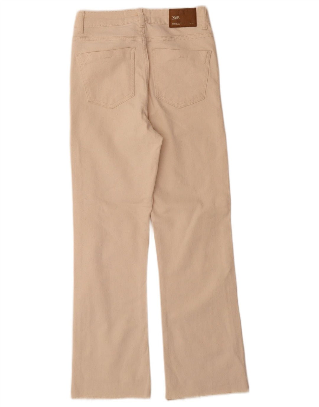Zara Dame Bootcut Jeans EU 34 2XS W24 L28 Off White Bomuld