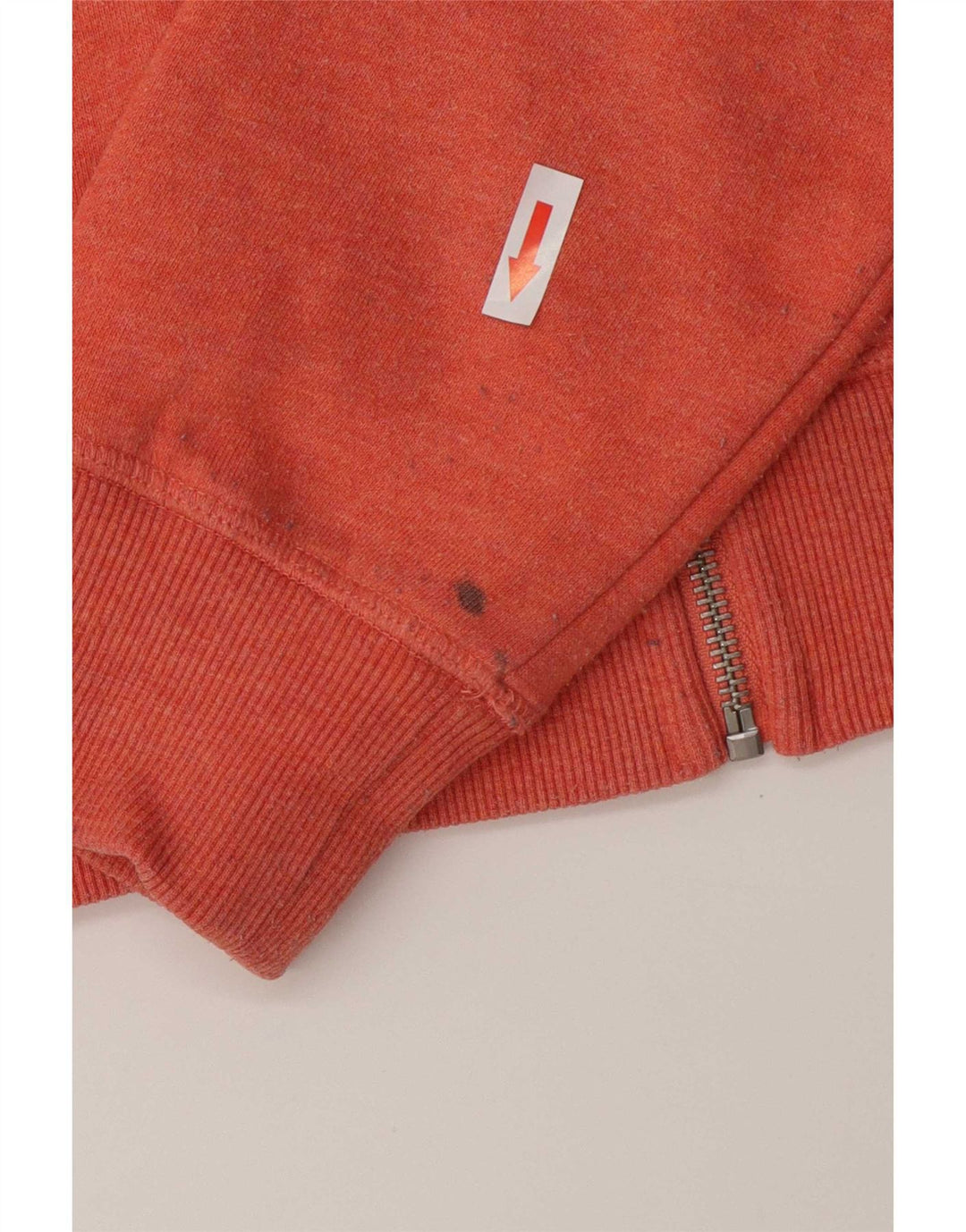 Superdry hættetrøje med lynlås til kvinder i overstørrelse UK 12 Medium Orange Bomuld