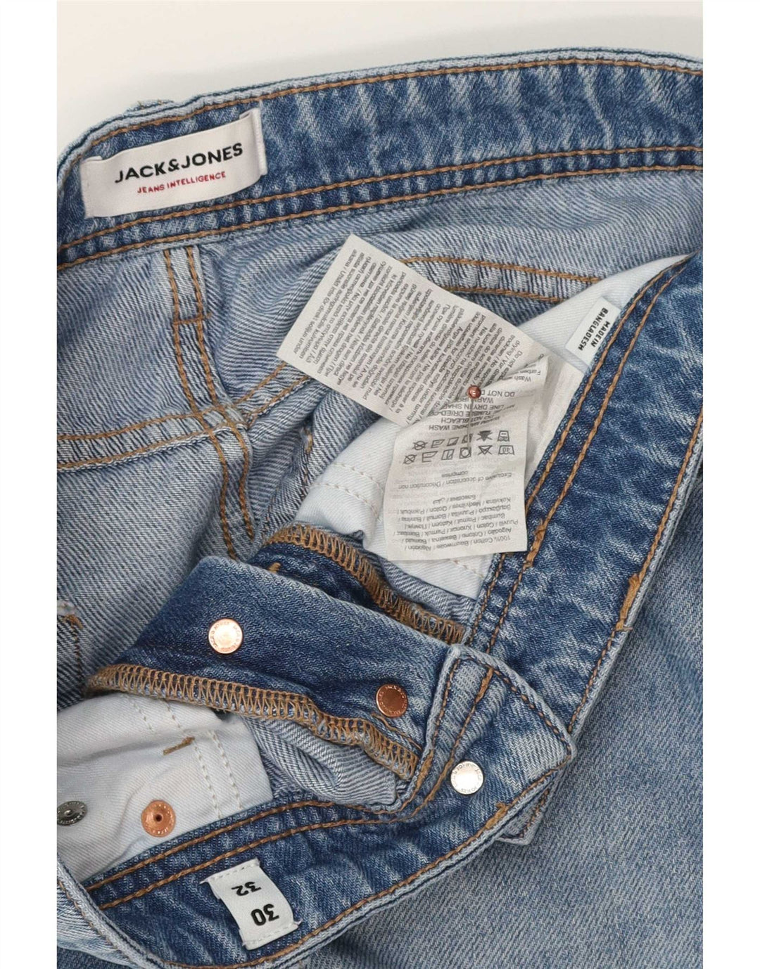Jack & Jones Herre Chris Straight Jeans W30 L32 Blå Bomuld