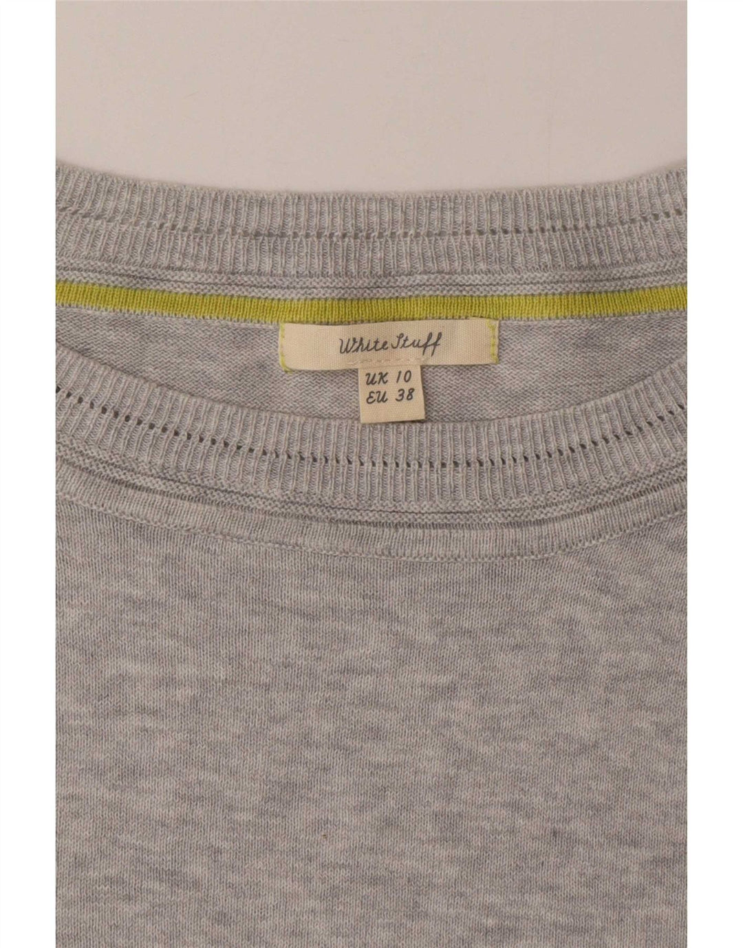 White Stuff Dame Bluse Top UK 10 Small Grå