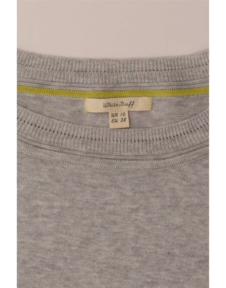 White Stuff Dame Bluse Top UK 10 Small Grå