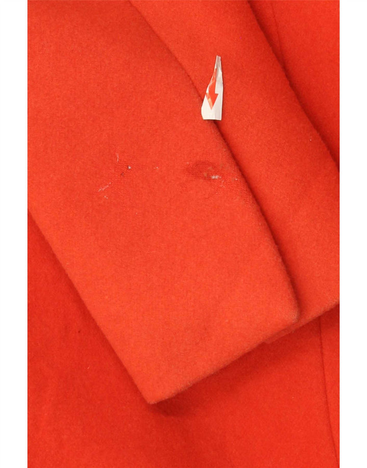 Topshop Dame Dobbeltradet Frakke UK 10 Small Orange Wool