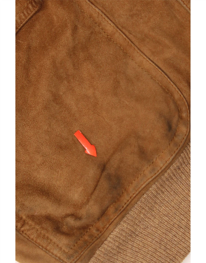 Salfra Herre Ruskind Bomber Jacket IT 52 XL Brunt Læder