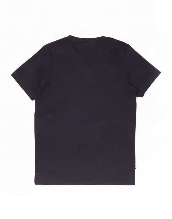 Hugo Boss Mens T-Shirt Top Small Navy Blue Camouflage Cotton