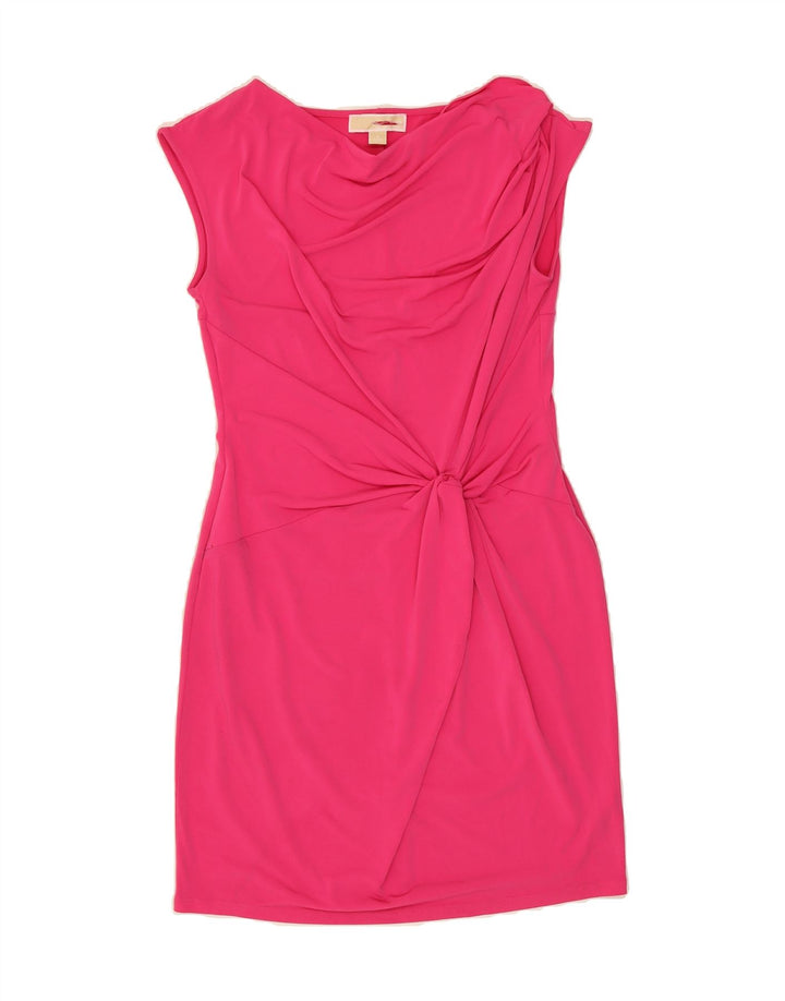 MICHAEL KORS Womens Sleeveless Sheath Dress UK 10 Small Pink Polyester Vintage Michael Kors and Second-Hand Michael Kors from Messina Hembry 