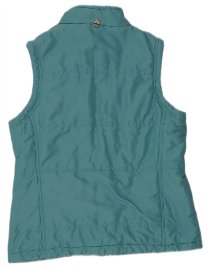 WEIRD FISH Womens Polstret Gilet UK 14 Stor turkis polyester