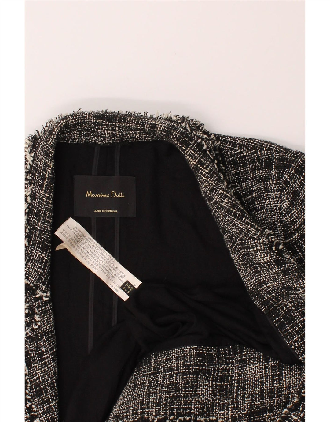 MASSIMO DUTTI Womens Blazer Jacket EU 40 Medium Grey Polyamide Vintage Massimo Dutti and Second-Hand Massimo Dutti from Messina Hembry 