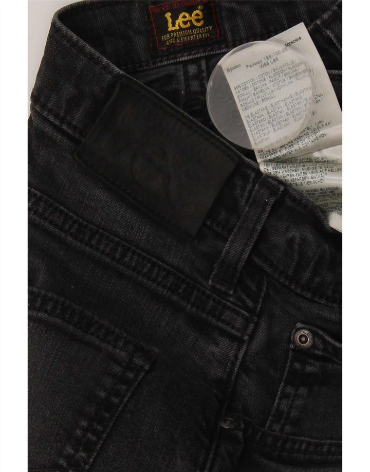 Lee Mens Brooklyn Straight Jeans W34 L30 Sort Bomuld