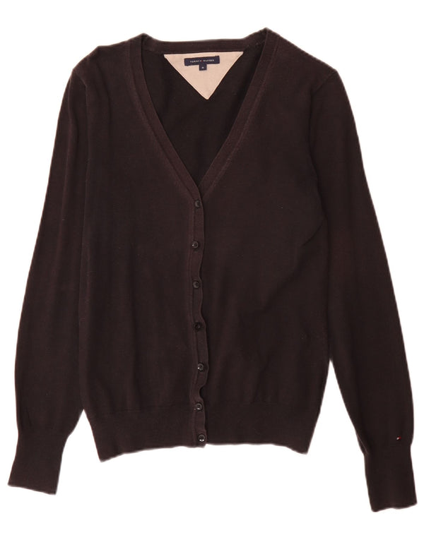 Tommy Hilfiger Womens Cardigan Sweater Medium Black Cotton Classic