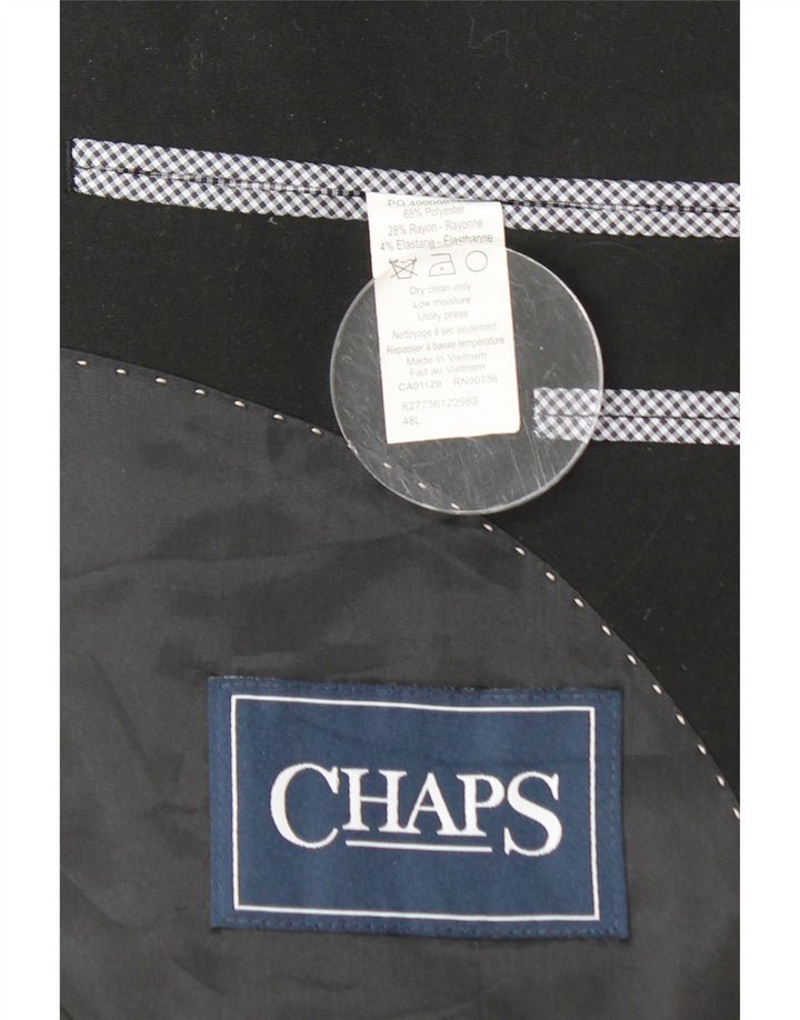CHAPS Herre lang 2-knaps blazerjakke UK 48 4XL Sort Polyester