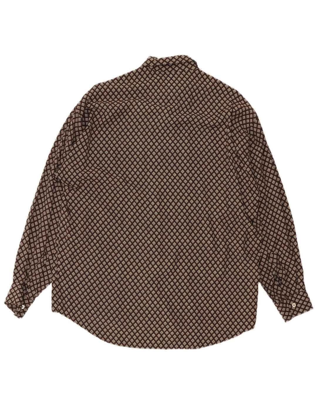 Kantaros Herreskjorte Medium Brun Geometrisk