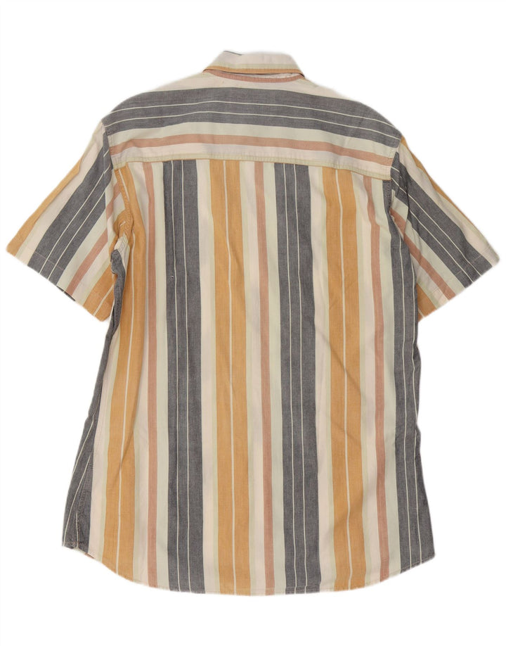 MARLBORO CLASSICS Kortærmet herreskjorte XL flerfarvet stribet bomuld