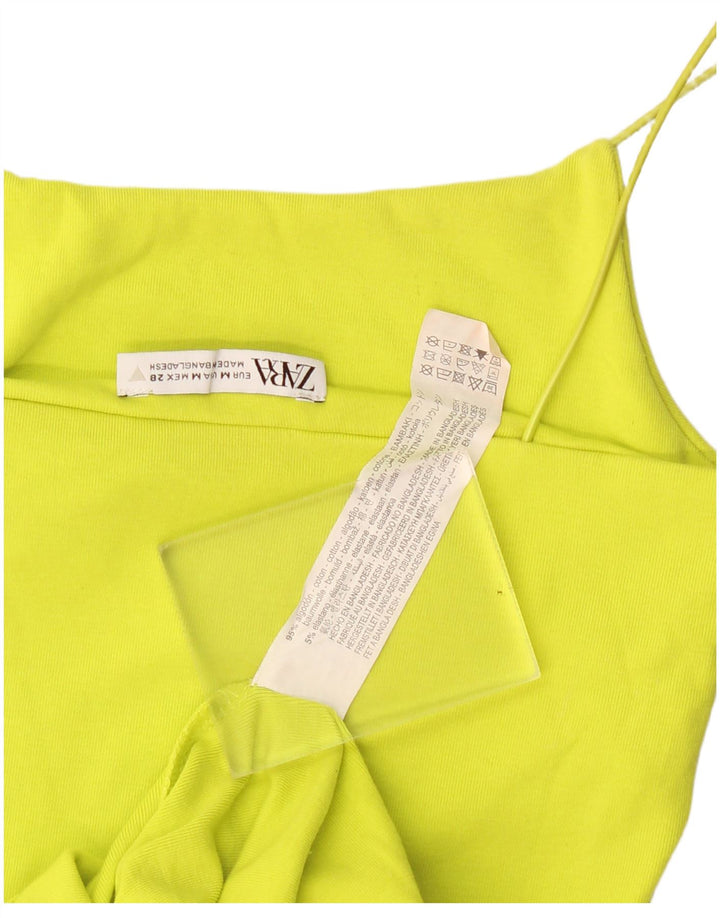 Zara Dame Sundress UK 12 Medium Green Bomuld