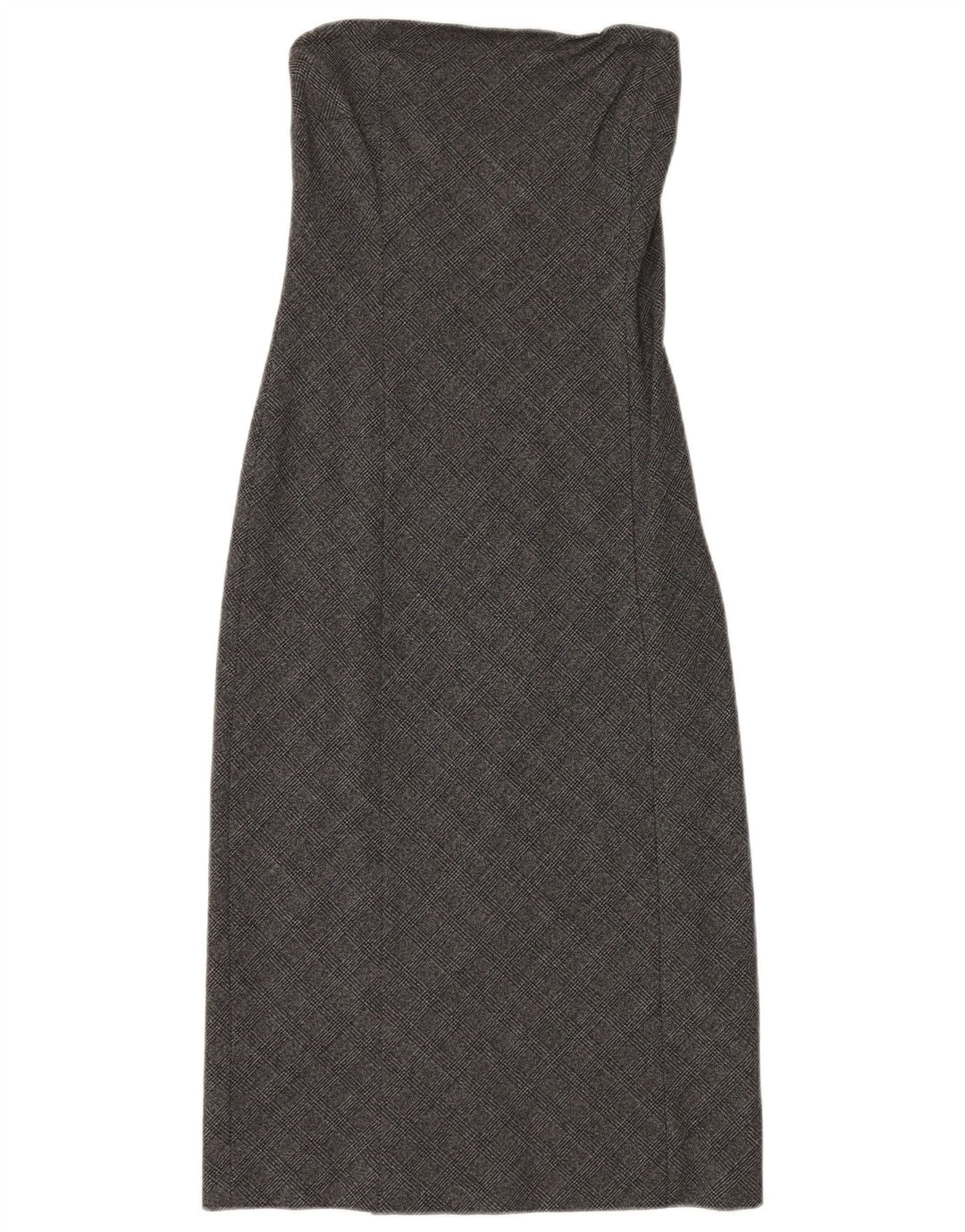 Patrizia Pepe Dame Stropløs Kjole IT 42 Medium Grey Houndstooth Viscose