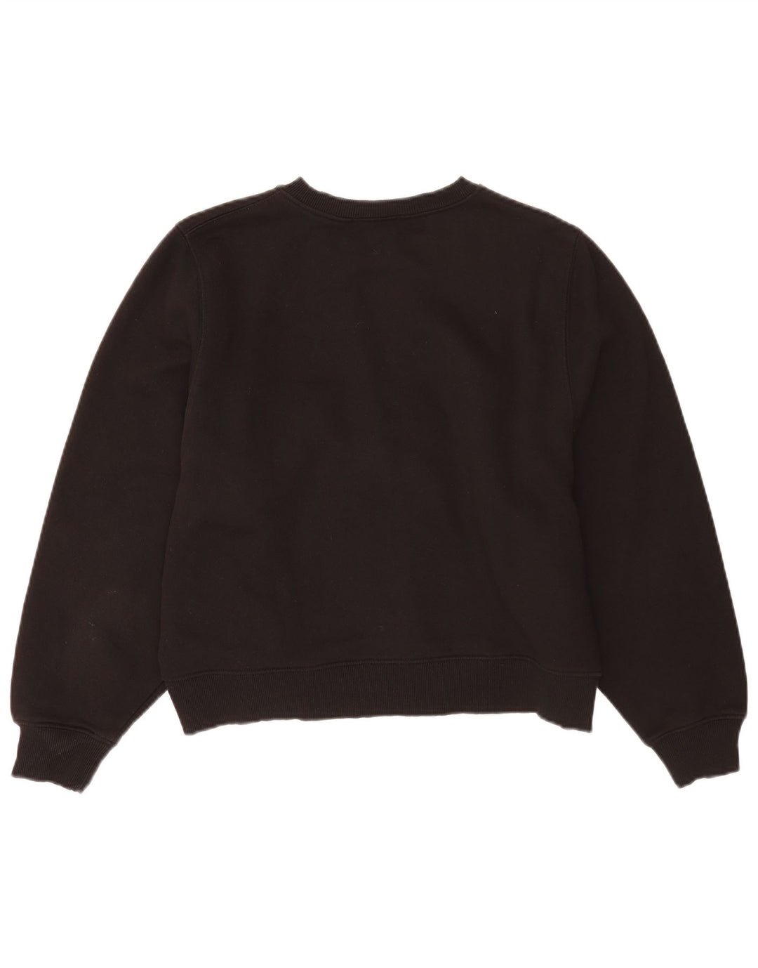 Zara Womens Crop Oversized Sweatshirt Jumper UK 14 Medium Sort Bomuld