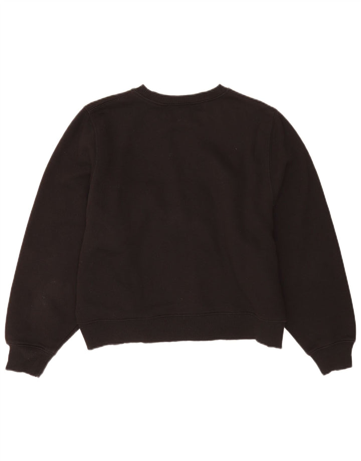 Zara Womens Crop Oversized Sweatshirt Jumper UK 14 Medium Sort Bomuld