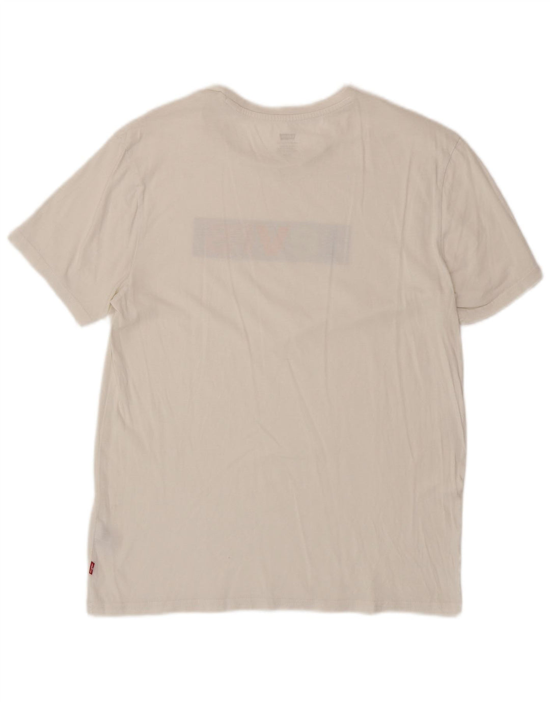 LEVI'S Herre grafisk T-shirt Top Medium Hvid Bomuld