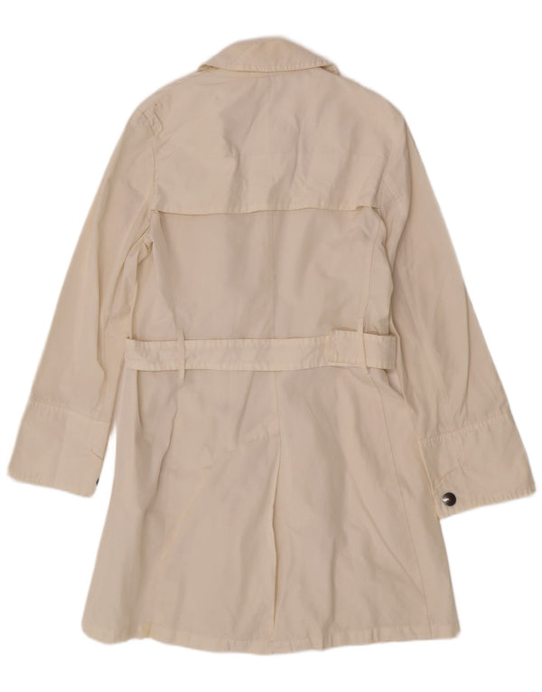 Max & Co. Womens Trench Coat UK 14 Medium Off White Polyamide