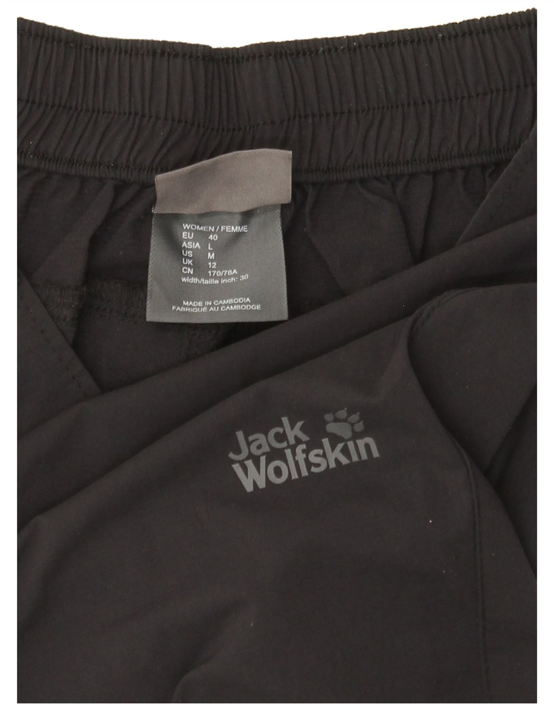Jack Wolfskin Bermuda Shorts til kvinder UK 12 Medium W32 Sort