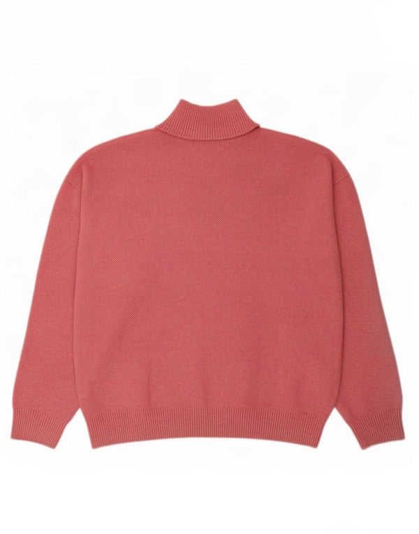 Marks & Spencer Dame Turtle Neck Jumper Sweater UK 14 Medium Pink