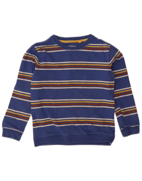 Fat Face Boys Sweatshirt Jumper 5-6 år Blå Stribet Bomuld