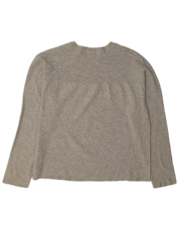 Marks & Spencer Dame sweater med rund hals DK 14 Medium Grå Viscose
