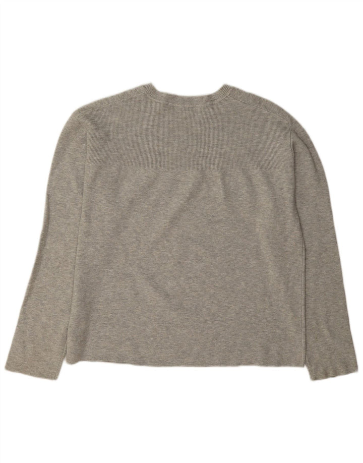 Marks & Spencer Dame sweater med rund hals DK 14 Medium Grå Viscose