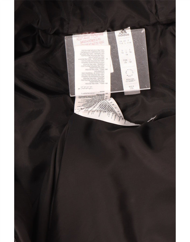 Adidas drenge hættejakke polstret 13-14 år sort polyester