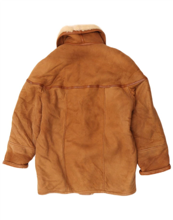 Vintage Dame Shearling Jacket IT 42 Medium Beige Shearling