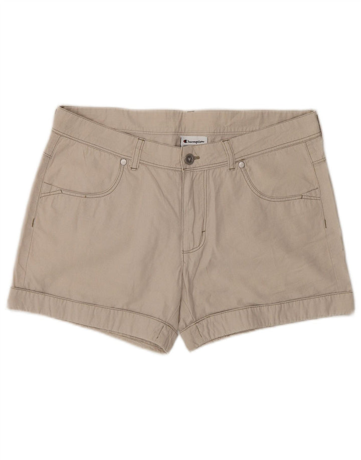 Champion Kvinder Casual Shorts Medium W30 Beige Houndstooth