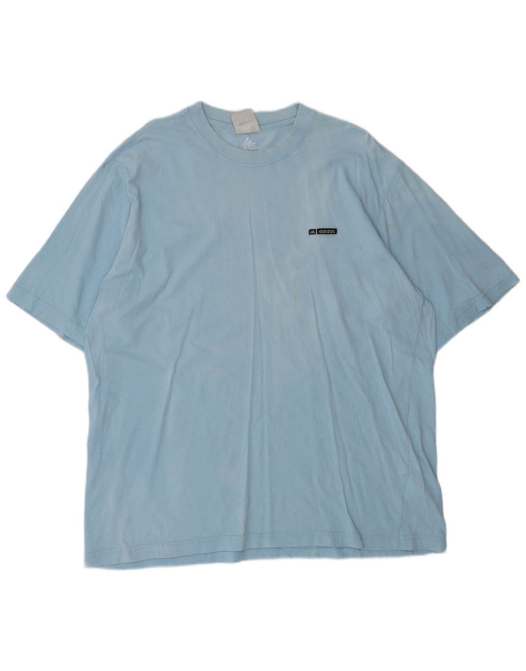 ADIDAS Herre T-Shirt Top XL Blå Bomuld
