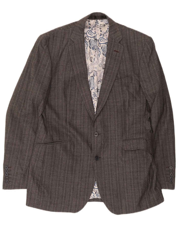 Marks & Spencer Herre Autograph Blazer Jacket UK 42 Large Grey Herringbone