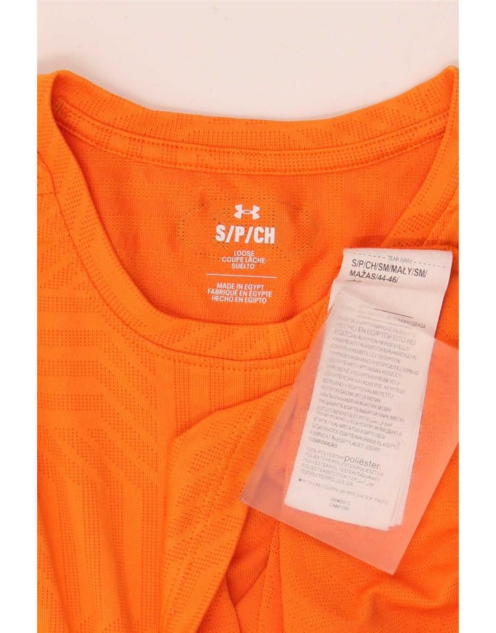 Under Armour Herre T-Shirt Top Lille Orange Geometrisk Polyester