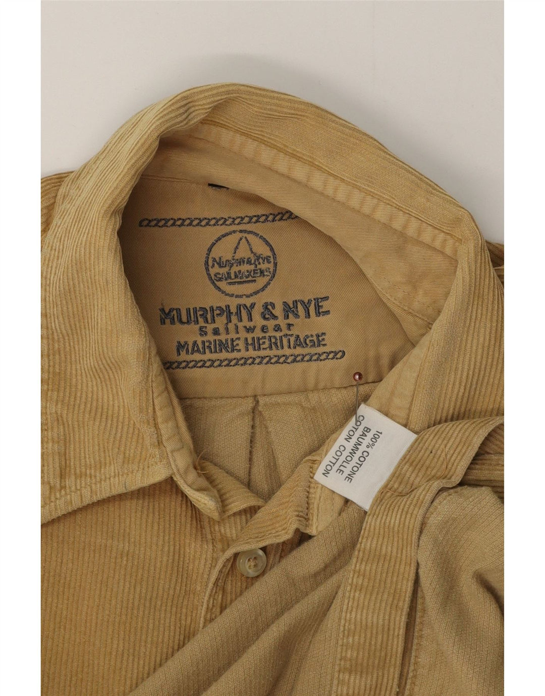 Murphy & Nye Herre Sailmakers Corduroy Shirt XL Beige